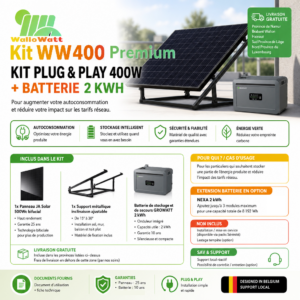 Kit WW 400 Prémium (kit 400W+batterie 2Kwh)