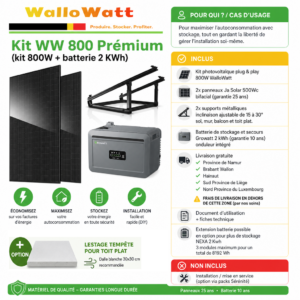 Kit WW 800 Prémium (kit 800W+batterie 2 Kwh)